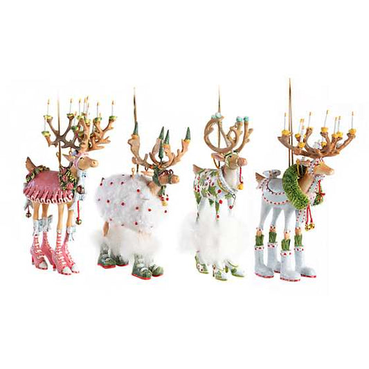 Dash Away Reindeer Ornaments 6.5"