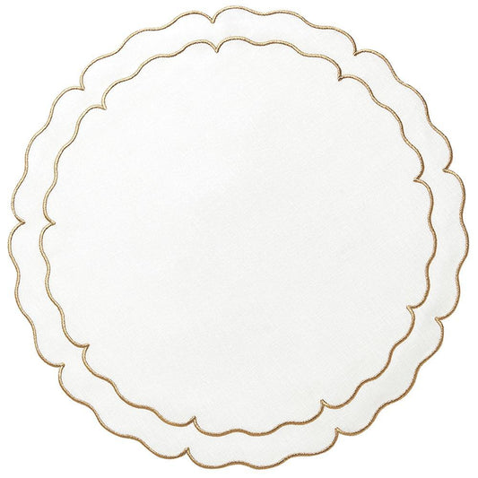 Linho Scalloped Round Placemat