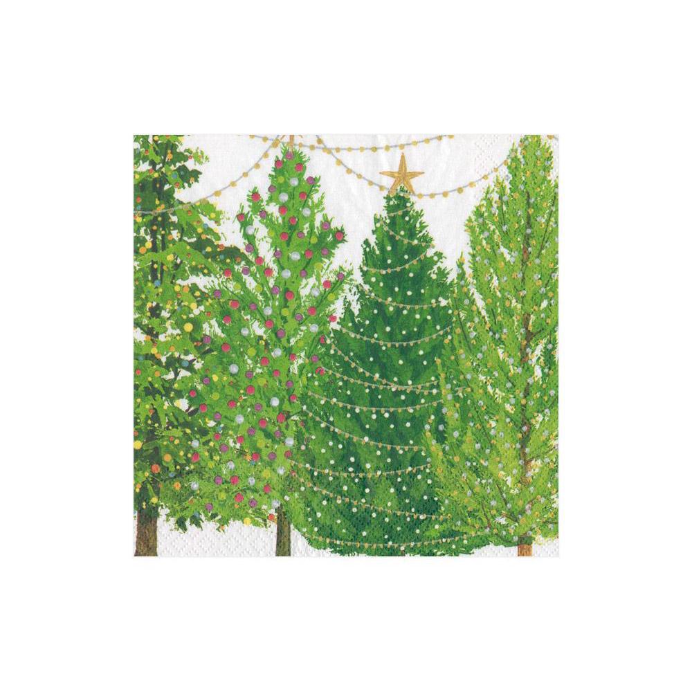 Christmas Trees with Lights Napkins