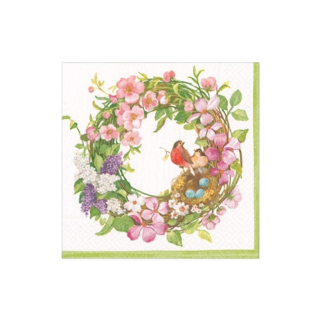 Luncheon Spring Wreath Napkins