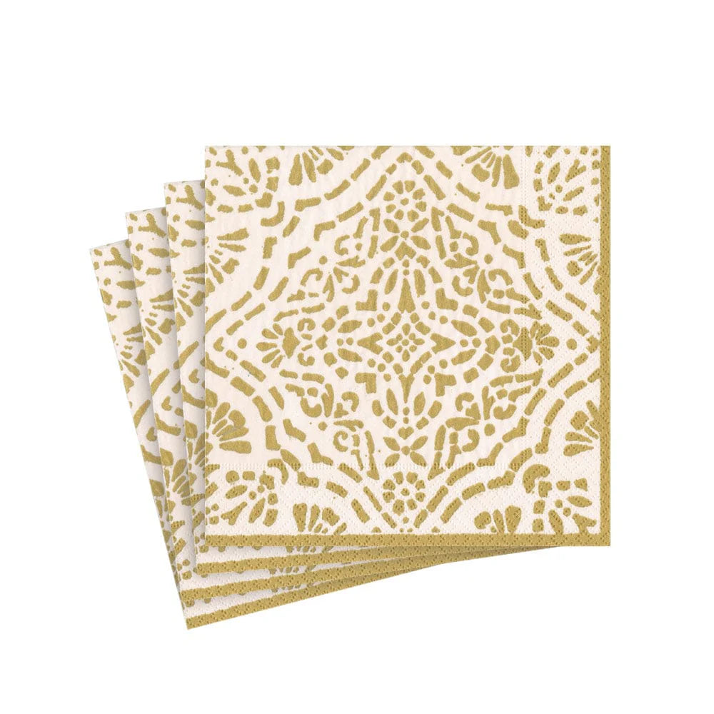 Annika Napkins Ivory & Gold