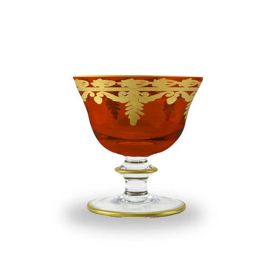 Vetro Gold Red Compote