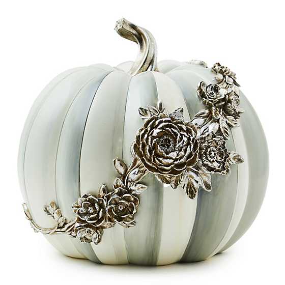 Sterling Check Floral Garland Pumpkin