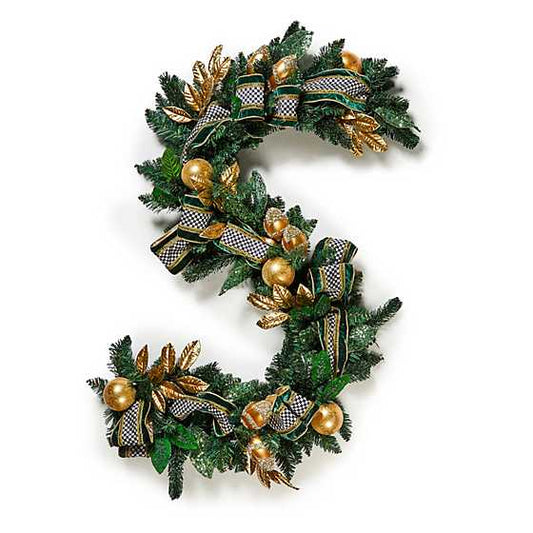 Emerald Luxe Garland Illuminated