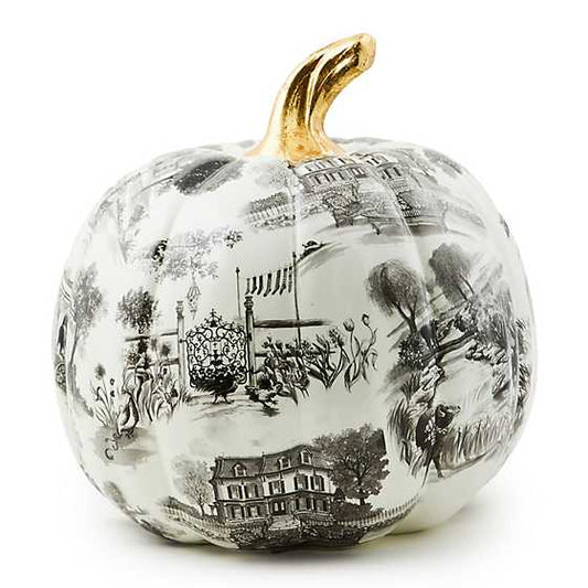 Black Toile Large Pumpkin