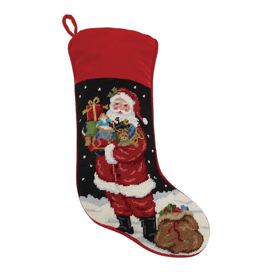 Standing Santa with Toys Stocking