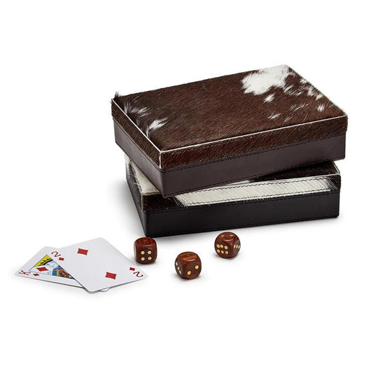 Cowhide Playing Card Set