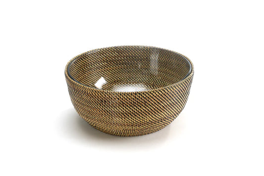 Woven Salad Bowl with Glass