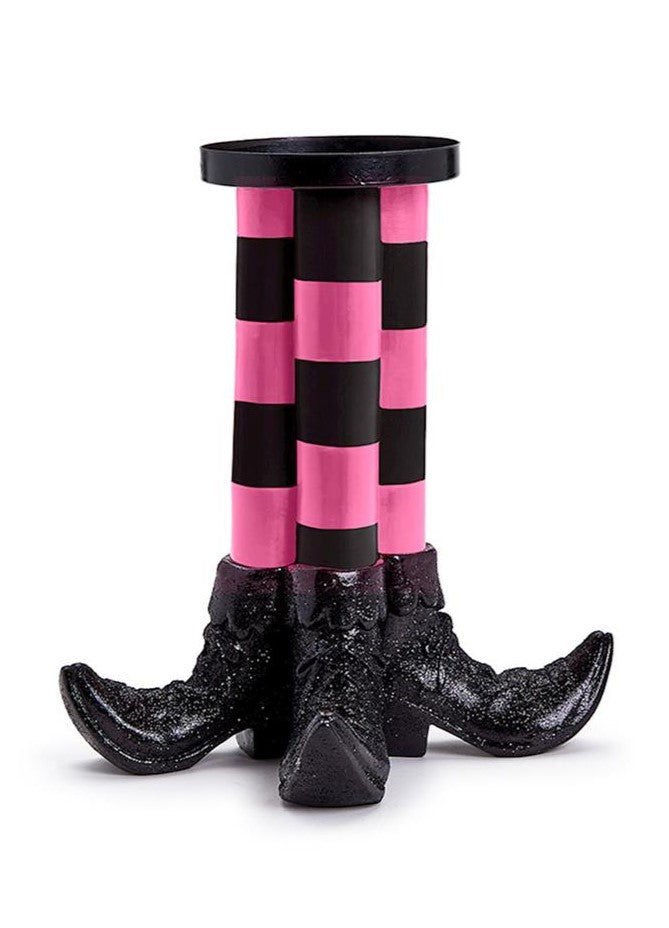 Bewitching Pillar Candleholder with Glitter Accent