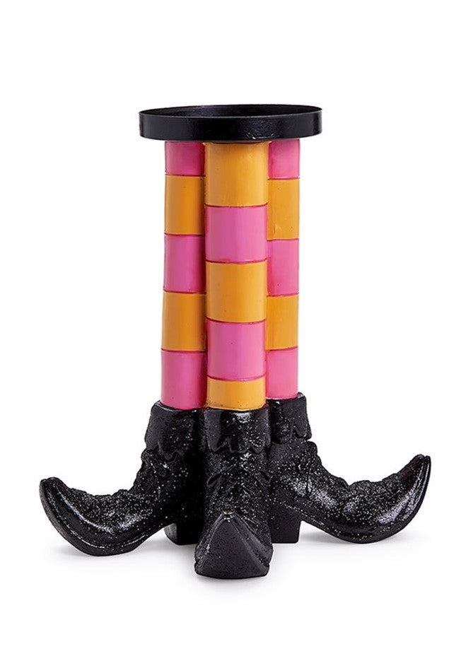 Bewitching Pillar Candleholder with Glitter Accent