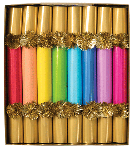 Color Palette Slim Celebration Crackers