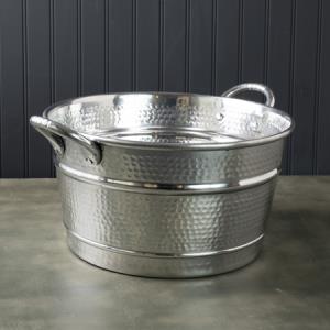 Hammered Beverage Tub with Handles