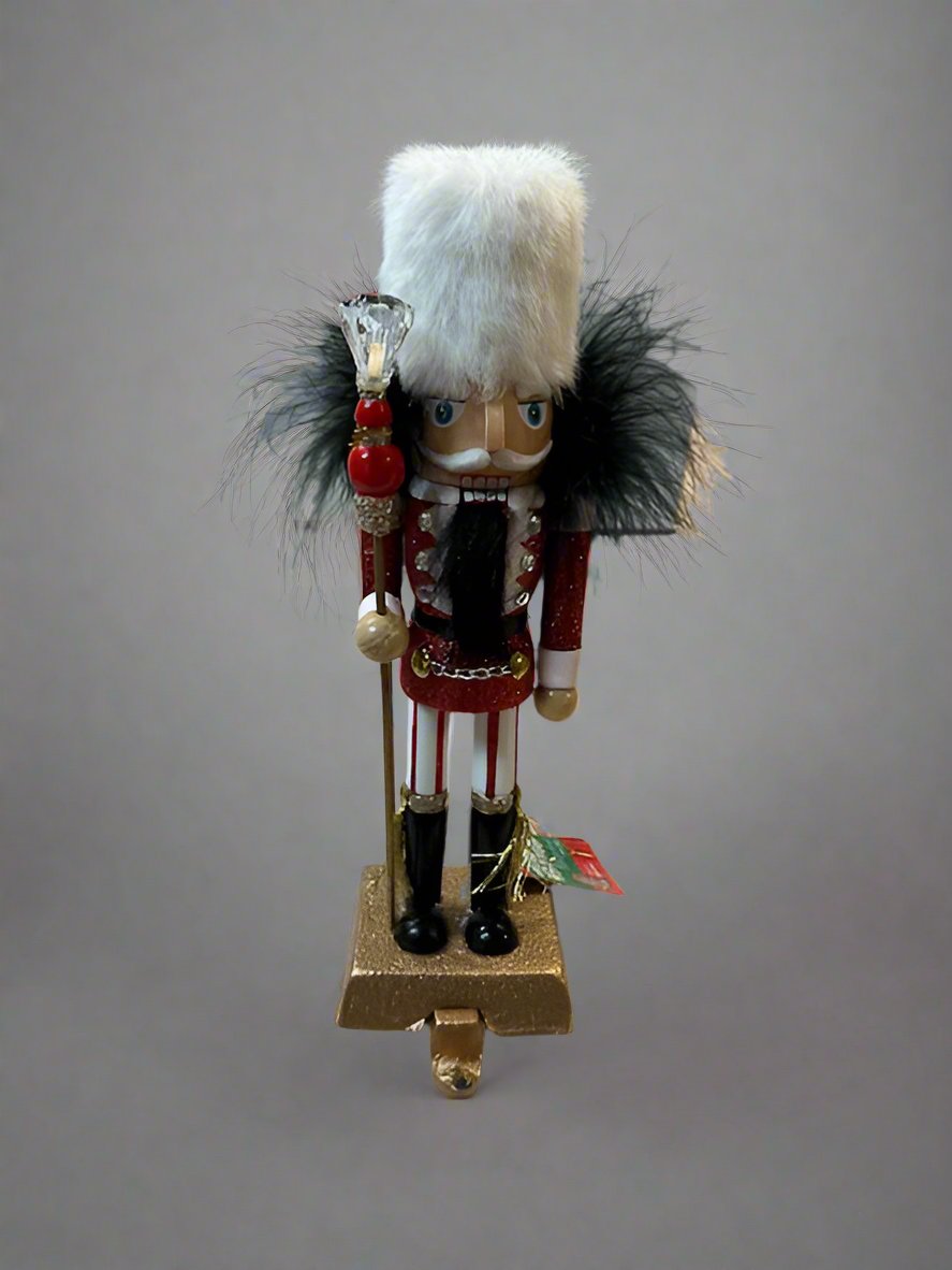 Stocking Holder Nutcracker 10"