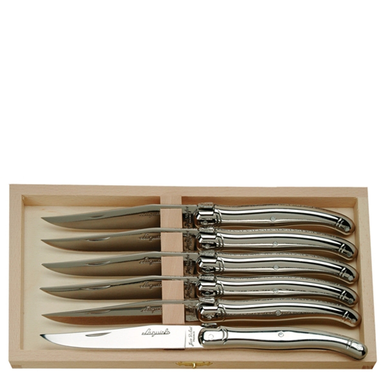 Laguiole 6 Steak Knives in Clasp Box