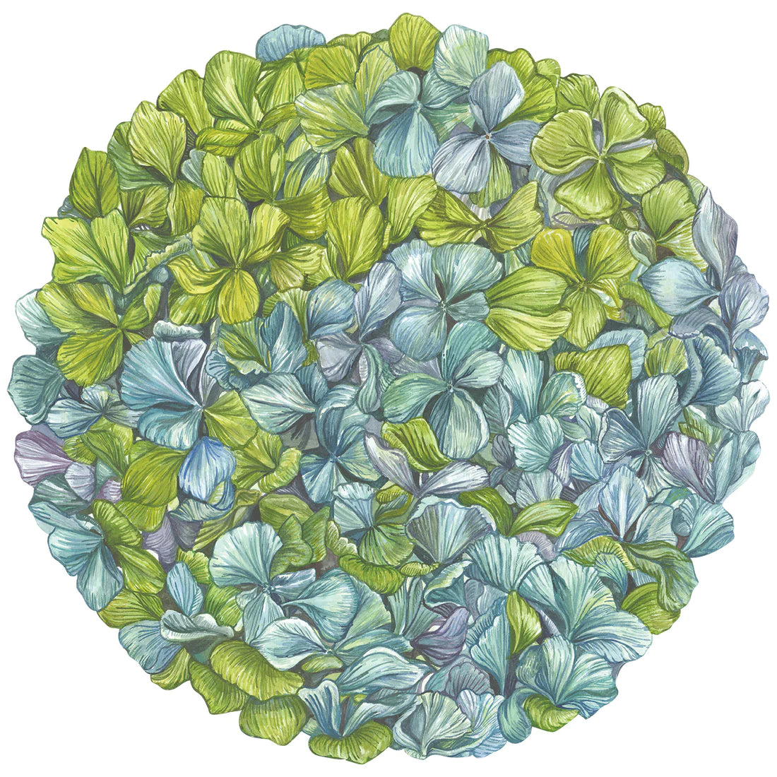 Hydrangea Die-Cut Placemat