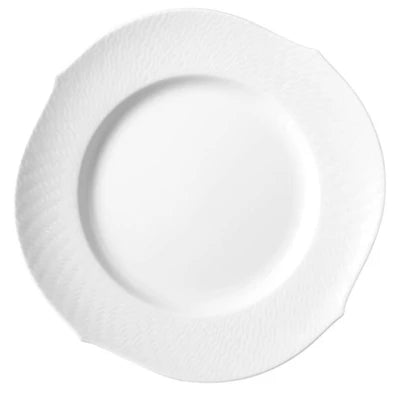 Waves Relief White Salad Plate