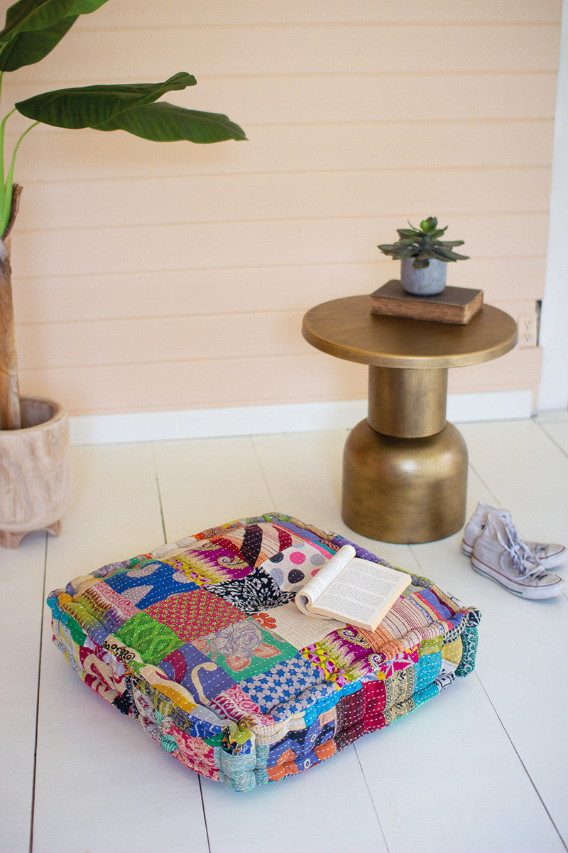 Square Kantha Floor Cushion