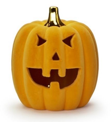 Flocked Light Up LED Jack O' Lantern Decor