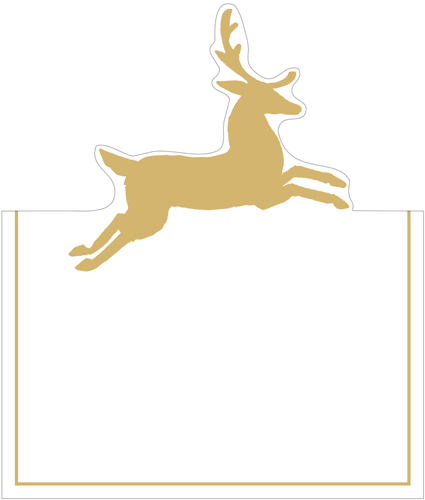 Leaping Deer Foil Place Card