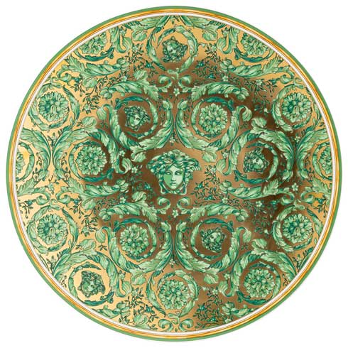 Medusa Garland Green Christmas Plate