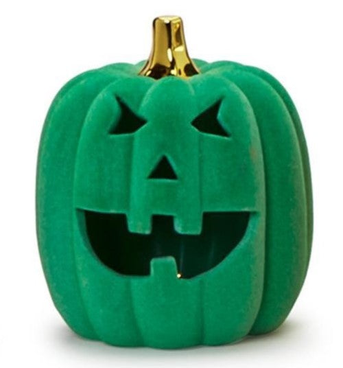 Flocked Light Up LED Jack O' Lantern Decor