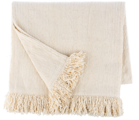 Ivory Chenille Throw