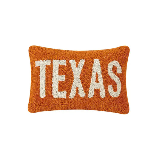 Texas Orange & White Pillow