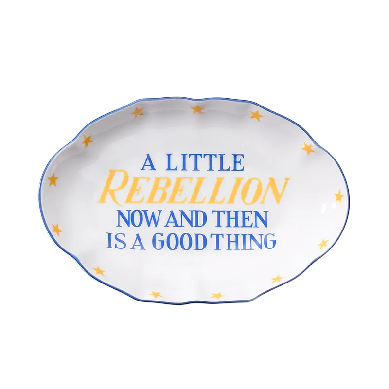 A Little Rebellion Now And Then Is A Good Thing Ring Tray