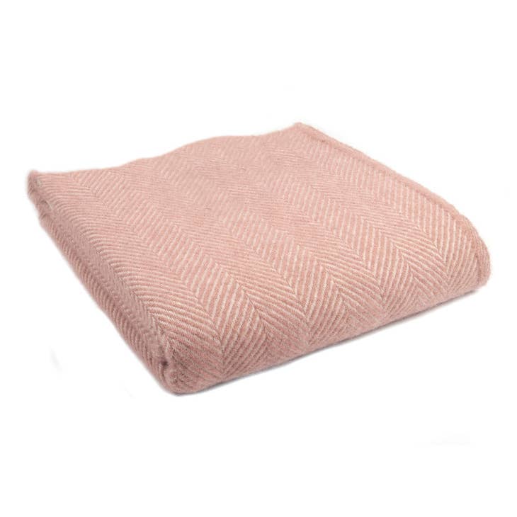 Washable Wool Throw, Rose