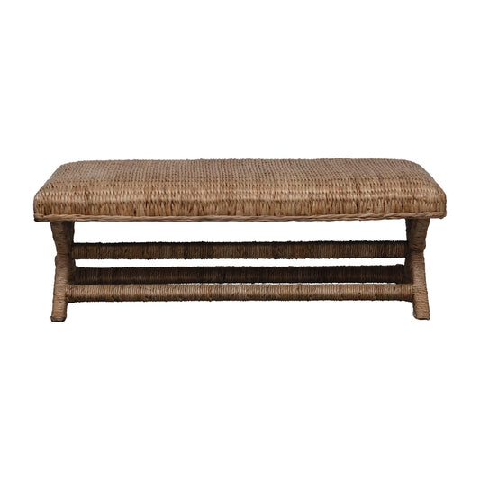 Hyacinth & Mahogany Wood Bench