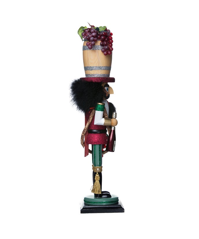 Wine Barrel Hat Nutcracker 19"