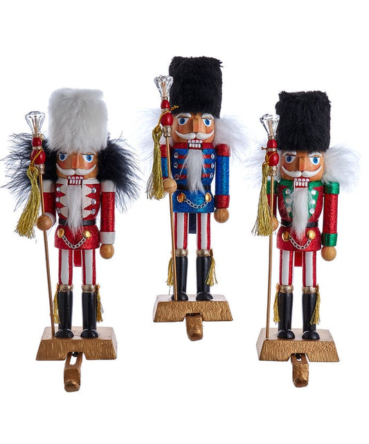 Stocking Holder Nutcracker 10"