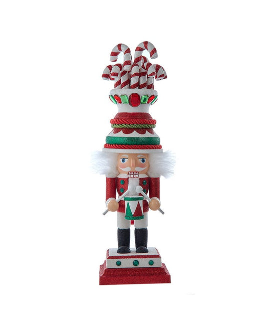 Candy Cane Hat Soldier Nutcracker 16"