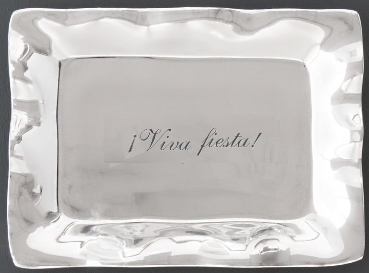 Giftables Vento Rectangular Engraved Tray - Viva Fiesta