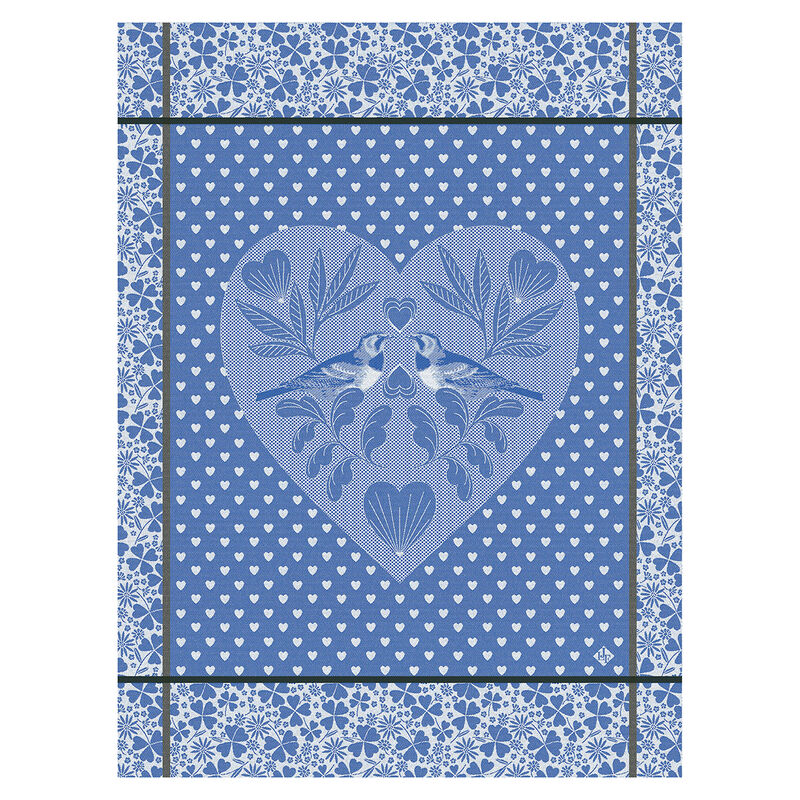 Amour Tea Towel Blue