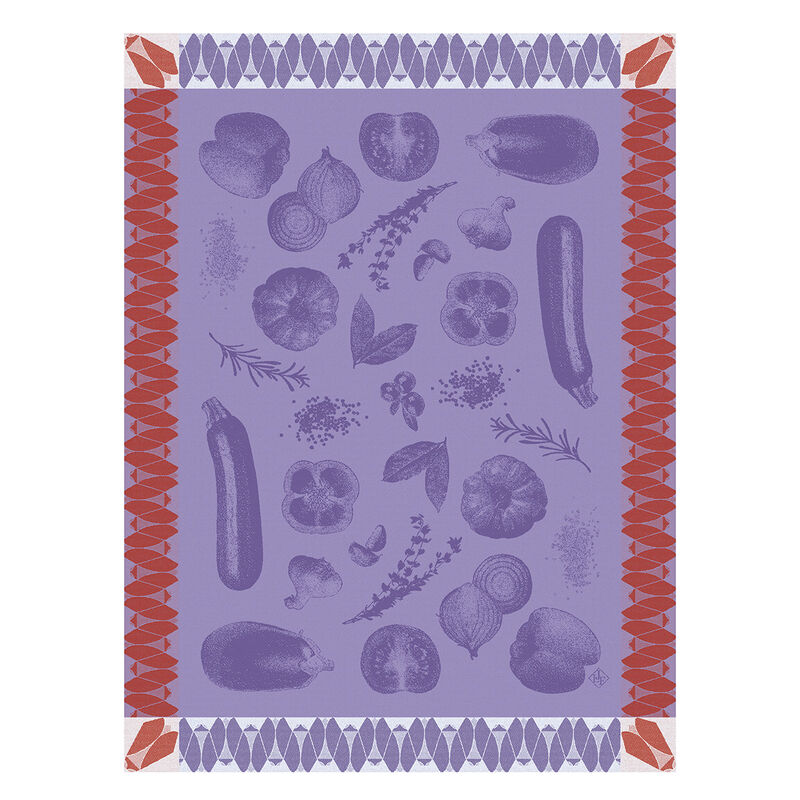 Ratatouille Tea Towel Purple