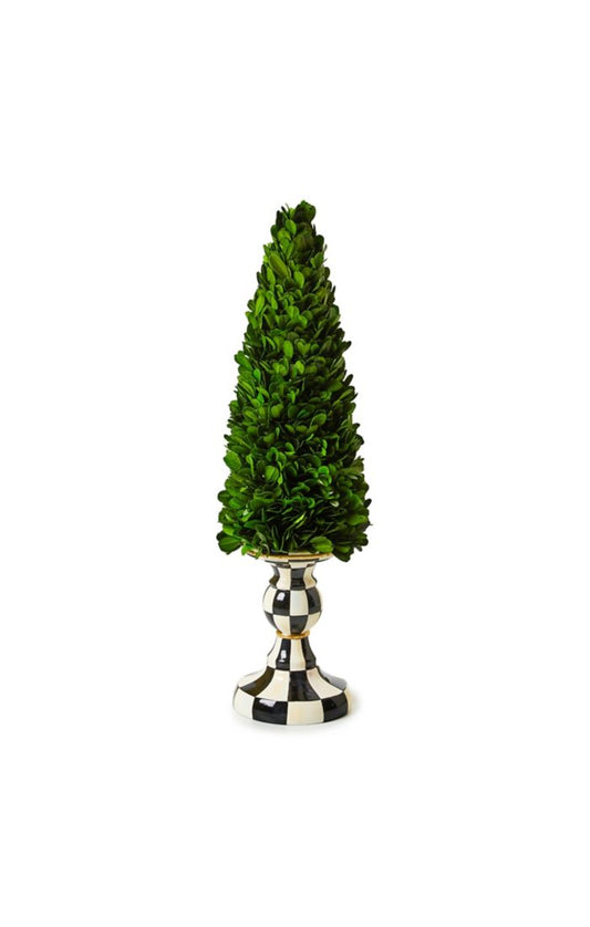 Courtly Check Medium Pedestal Boxwood Tree