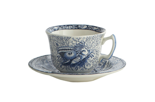 Blue Torquay Tea Cup & Saucer