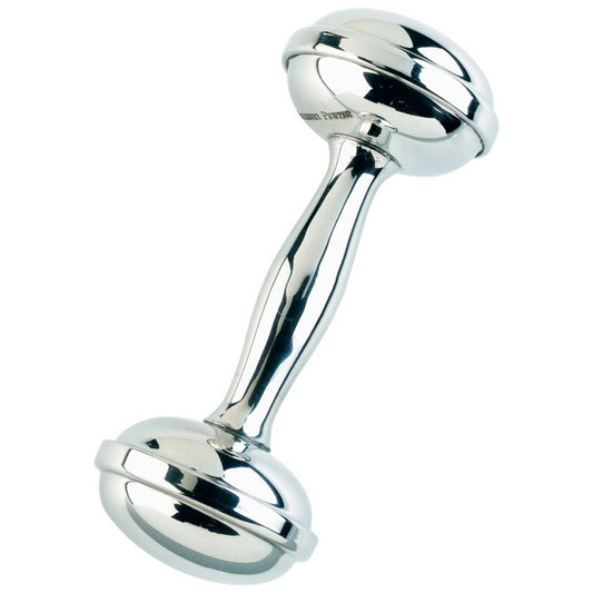 Pewter Dumbbell Rattle