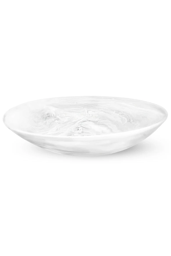 Resin Everyday Bowl Large White Swirl