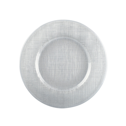 Verona Glass Charger Silver